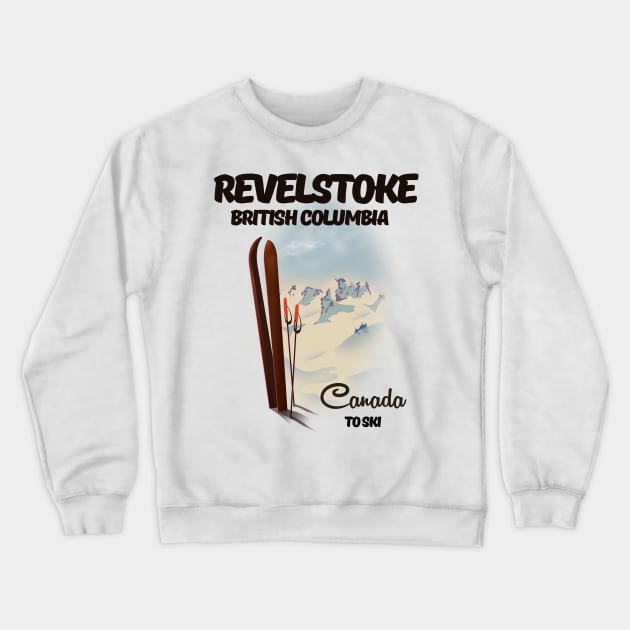 REVELSTOKE british Columbia ski Crewneck Sweatshirt by nickemporium1